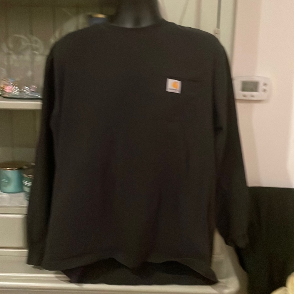 carhartt long sleeve black shirt. Size large.100%cotton